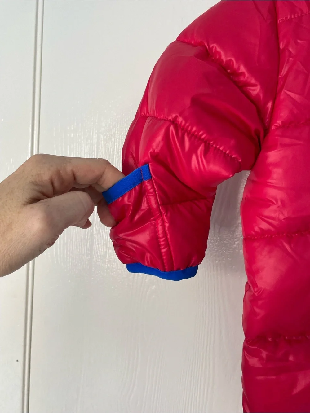 Toys R Us Baby 0-6M Red Puffer Snowsuit Bear Ear Hood